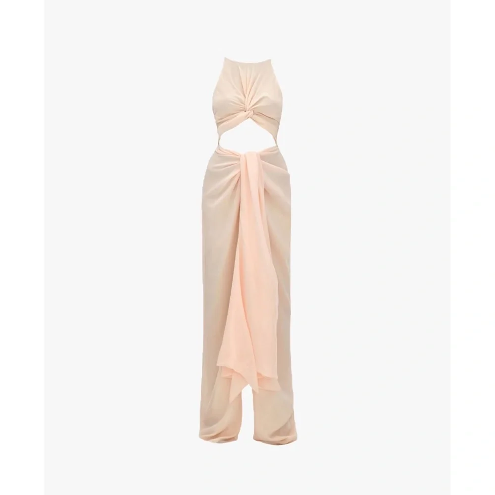 Andrea Iyamah Aminata Jumpsuit in Champagne, Sz L (NWT) - Picture 7 of 15